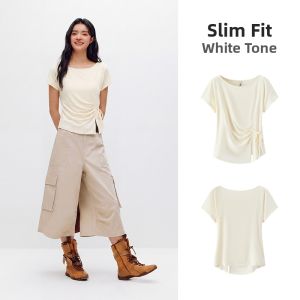 Semir | Summer Ladies One-Shoulder Ruffle Tie T-Shirt