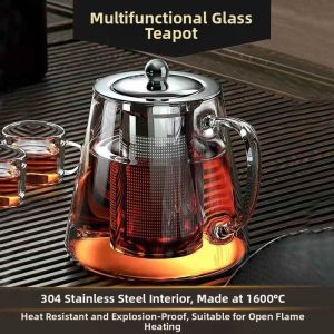 Heat Resistant Tea Set Thickened Glass Teapot