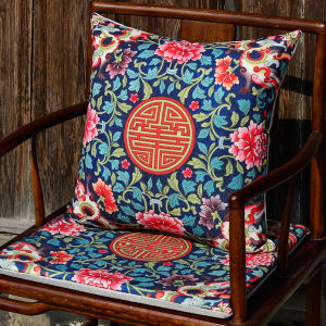 ที่นั่งแบบอเนกประสงค์สไตล์จีนย้อนยุค ทรงหมู่บ้าน ที่นั่งแบบพับได้ สไตล์ชา เคลือบไม้แดง โซฟาผ้าที่สามารถถอดออกและซักได้