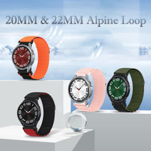 Alpine Loop Strap for Galaxy Watch 6 Classic Strap 43mm 47mm/Galaxy Watch 6/5/4 Strap 40mm 44mm/4 Classic 42mm 46mm 22mm Nylon Strap for Huawei GT 2/3 for Amazfit GTR 2/3/4