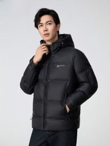 HENGYUANXIANG | เสื้อแจ็คเก็ตขนเป็ดหนาสำหรับผู้ชาย ทรงสั้น ปกปิดไหล่ ขนเป็ด 90% ปกป้องจากลม อบอุ่น แฟชั่นฤดูหนาว เสื้อคลุมกันหนาว