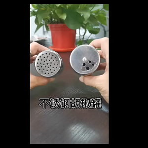 Lọ rắc gia vị nướng hạt tiêu rắc bột ớt hạt mè bằng thép không gỉ hũ đựng muối gia vị đựng tăm