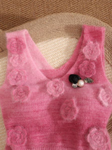 Fashionable Handmade Heavyweight Vest Comfortable Soft Outerwear Sweater Short Style Solid Color Young Womens Summer Top