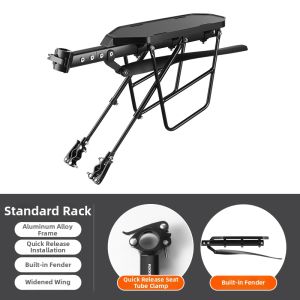 RockBros | Rear Bike Rack Quick Release With Tail Light And Mudguard Function Aluminum