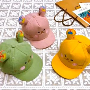 Nón kết cho bé hình mặt gấu má hồng kèm tai nổi cực cutee LADISO - NN38