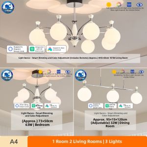 OPPLE | Full Spectrum Eye-Protection Nordic Cream Style Smart Control Projector Pendant Light