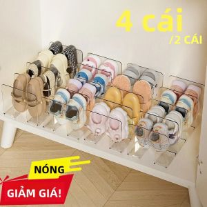 4 Lưới Nhựa Sắp Xếp Lưu Trữ Giày Cho Trẻ Em Giày Ký Túc Xá Sinh Viên Hộp Đựng Giày Tiết Kiệm Không Gian Giày Cho Gia Đình Tổ Chức