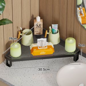 ตู้เก็บของในห้องน้ำแบบตั้งได้ ชั้นวางของในห้องน้ำ ชั้นวางของสำหรับหน้ามือ ชั้นวางของสำหรับใช้ในบ้าน อุปกรณ์ในห้องน้ำ วัสดุ PP