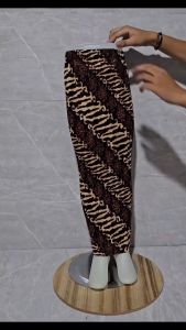 rok plisket batik anak bahan gold foil