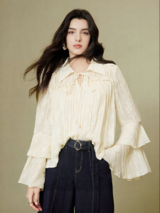 BADINA | Vintage Bohemian Style Chiffon Blouse