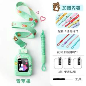 เคสสายนาฬิกาสําหรับเด็กสากลพร้อมจี้กระต่ายฝาครอบป้องกัน 360 องศาสําหรับนาฬิกาอัจฉริยะ