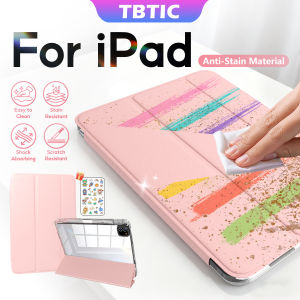 TBTIC Auto Wake Up Tablet Case Anti Dirty For ipad 11th Mini 7 Air M3 2025 10th/9th/8th/7th Air6/5/4/3 Pro 2022-2018 mini6 Anti Stain Dust Proof ipad Case Transparent Foldable