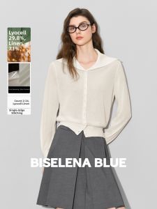 BEIQIANI | Elegant Tencel V-Neck Cardigan