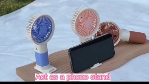 Portable Mini Fan handheld Rechargeable MINIFAN High Quality With mobile phone holder mute small fan fashion cute hand fan Strong wind volume. Long battery life