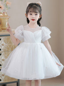 Princess Dress Childrens Summer Outfit Skirt Performance Dress Girls Puffy Dress Wedding Flower Girl Costume Short Sleeve