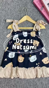 BOBOHO - DRESS NATSUMI ANAK PEREMPUAN LOKAL / SUMMER DRESS ANAK BAHAN RAYON HALUS / FASHION GAUN ANAK FEMINIM