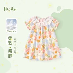 HUANMILE | Baby Flowered Princess Dress Small Fresh Style