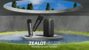 ZEALOT S32M Karaoke Machine Portable Bluetooth 5.3 Speaker System with 1-2 Wireless Microphones Home Family Singing Gifts