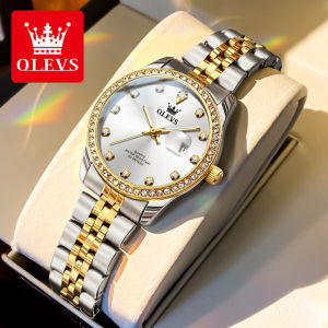 OLEVS Watch For Women Waterproof Original Korean Luxury Elegant Stainless Steel Luminous Calendar Quartz Women Casual Watches