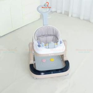 Xe tập đi có tay đẩy Honper 4in1 cho bé 6M+ xe tập đứng thiết kế xoay tròn 360 độ - Monnie Kids