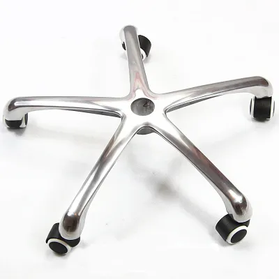Thickened Aluminum Alloy Weld-Free Office Chair Base Five-Star Eight-Armrest Metal Iron Riser Furniture Chair Accessories