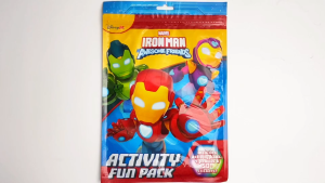 Marvel Iron Man & Awesome Friends Activity Book Fun Pack With Colour Pencils & Stickers For Kids