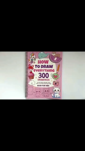 Kids Drawing Illustrated Book 300 Drawings Collection:Animals Food Lovely Gifts Simple Drawing