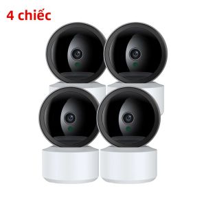 1-4pc 5MP Camera IP O-Kam Pro Nhà Thông Minh Trong Nhà WiFi Giám Sát Không Dây Camera Quan Sát An Ninh CCTV Với Tính Năng Theo Dõi Tự Động Cho Màn Hình Thú Cưng Màu Trắng