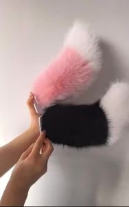 Cute Electric Wagging Plush Tail for Car Remote Control Moving Fox Tail Decoration Universal for Scooter Motorcycle