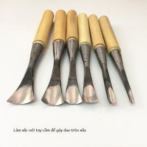 Thủ Công Dụng Cụ Khắc Gỗ Vòng Cung Dao Khắc Mài Có Tay Cầm Dao Tròn Sâu Cho Khắc Bằng Tay Và Điêu Khắc