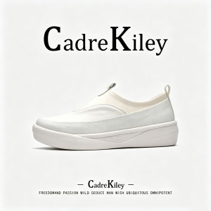 CHAODONG | Retro Color-block Slip-on Soft Sole Elevator Casual Shoes