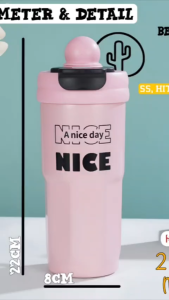 Tumbler Premium Quality Stainless Sus 316 / Botol Minum Termos Aesthetic Lucu 550ml 2256-HOTPLAIN