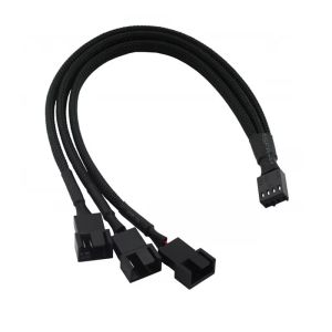 4Pin 1-to-3 Cable Motherboard Extension Line for PWM Fan And Temperature Control Three-Way Splitter Cord for Computer Hardware