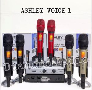 Microhpone Wireless Ashley Voice1 Uhf Original Mic Genggam Voice 1 ( Bayar Ditempat )