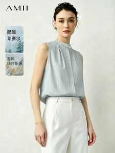 AMII | Elegant Commuter Sleeveless Shirt Lyocell Acetate