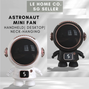 [SG STOCK] Cartoon Mini Neck Fan | USB Rechargeable Astronaut Fan | Portable Handheld Desktop Wearable Fan