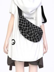 YONAIGA+ Original Korean Style Ins Crossbody Bag Mens Chest Small Backpack New 2024 Womens Mobile Phone Single Shoulder Bag