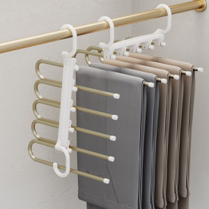 Multi-Layer Aluminum Alloy Clothes Hanger Folding Sliding Pants Rack Space Saving Home Wardrobe Storage Organizer for Everyone