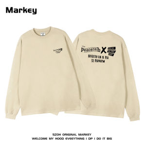 Áo Thun Cotton Dài Tay in Chữ Phong Cách Đường Phố Mùa Thu Cho Nam Áo Thun Cotton Nguyên Chất Rộng Rãi Thoải Mái Thoáng Khí