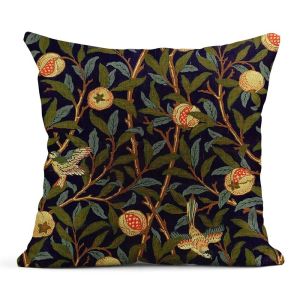 VIKAMA Vintage Floral Linen Pillowcase Decorative Cushion Cover Suitable for Sofa Home Decor