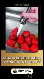KRAN ANGSA FLEXIBEL PUTIH MINI ENGKOL BALING KRAN AIR KRAN CUCI PIRING KRAN STANILESS Drat 1/2 Inch