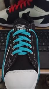 TALI SEPATU PIPIH GEPENG - FLAT SHOELACE 6MM - BIRU TOSCA - 120CM