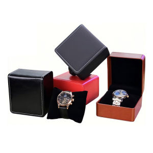 Single Groove Luxury Single Watch Gift Box with Pillow PU Leather Gift box Wristwatch Display Case Organizer For Women Men Gift