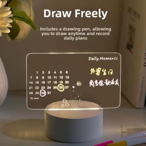 Erasable Memo LED Night Light Desk Calendar