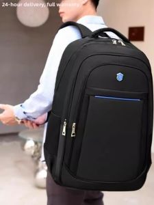 Mens 70L Large Capacity Backpack Travel Hiking Bag with Computer Back Support Double Shoulder Strap Casual Simple Style