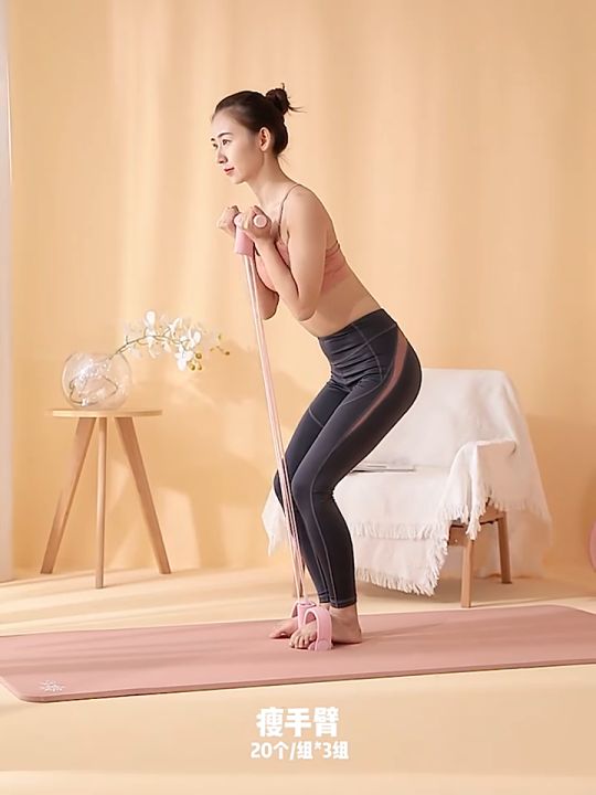 Yoga Training Resistance Band Sit-ups Fitness Workout Foot Pedal