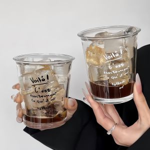 Aesthetic Glass Iced Coffee Cup