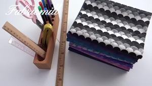 Fish Scale Pattern Muslin Digital Print Cotton Fabric for Sewing DIY Dolls Clothes & Quilting Fabric by the Half Meter