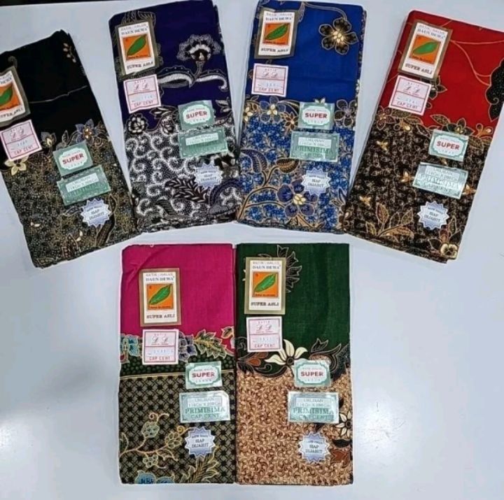 SARUNG BATIK HALUS COTTON DAUN DEWA PEMBORONG & PERUNCIT