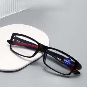 Mens Square Retro Simple Casual Versatile Lightweight and Fashionable Anti Blue Light Reading Glasses